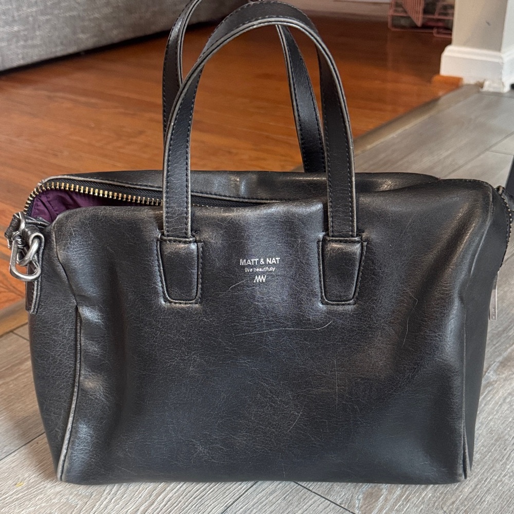 Matt & Nat Black Leather Briefcase
